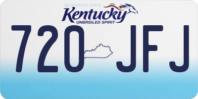 KY license plate 720JFJ