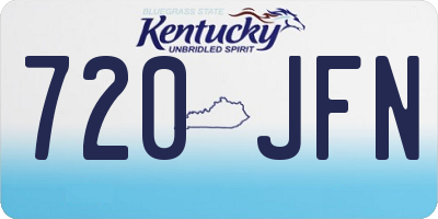 KY license plate 720JFN