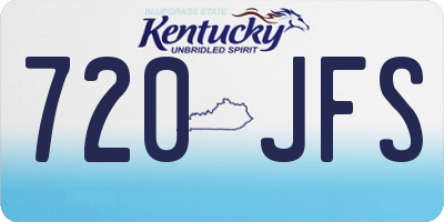 KY license plate 720JFS