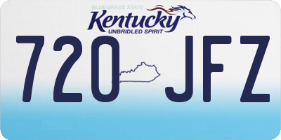 KY license plate 720JFZ