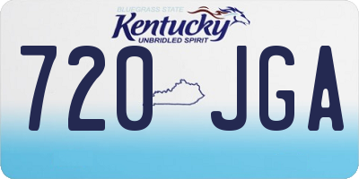 KY license plate 720JGA