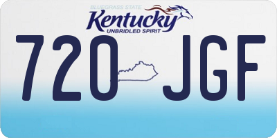 KY license plate 720JGF
