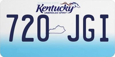 KY license plate 720JGI