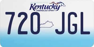 KY license plate 720JGL