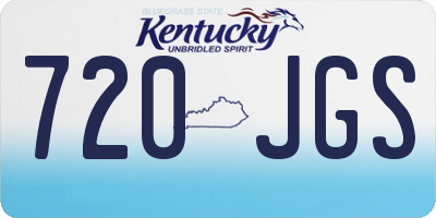 KY license plate 720JGS