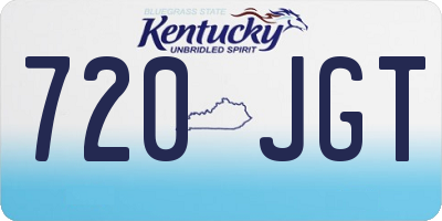 KY license plate 720JGT