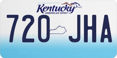 KY license plate 720JHA
