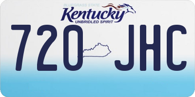 KY license plate 720JHC