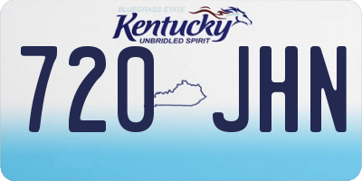 KY license plate 720JHN