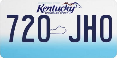 KY license plate 720JHO