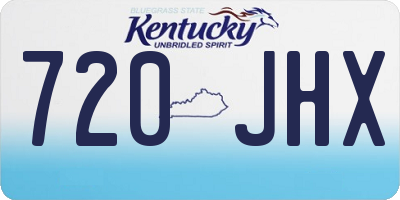 KY license plate 720JHX