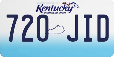 KY license plate 720JID