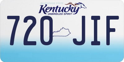 KY license plate 720JIF