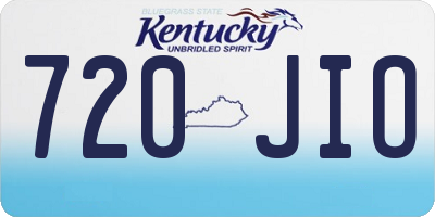 KY license plate 720JIO