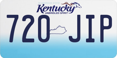 KY license plate 720JIP