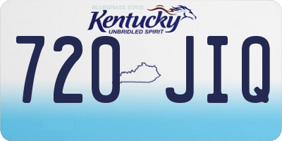 KY license plate 720JIQ