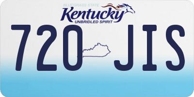 KY license plate 720JIS