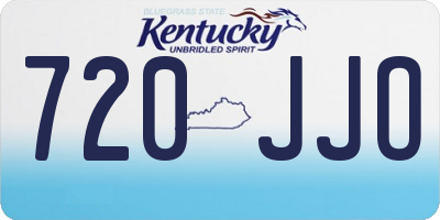KY license plate 720JJO