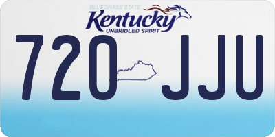 KY license plate 720JJU