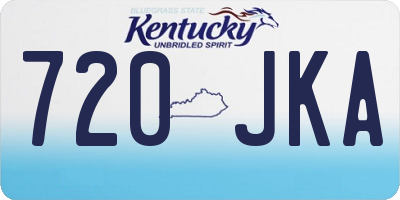 KY license plate 720JKA