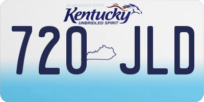 KY license plate 720JLD