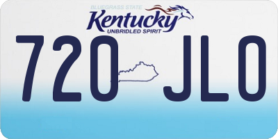 KY license plate 720JLO