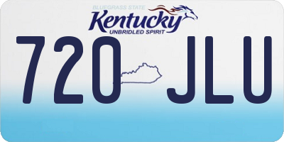 KY license plate 720JLU