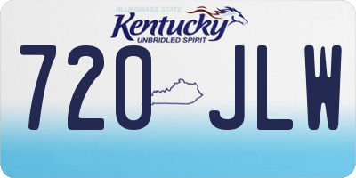 KY license plate 720JLW