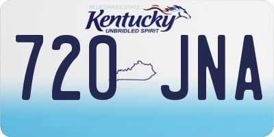 KY license plate 720JNA