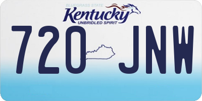 KY license plate 720JNW