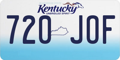 KY license plate 720JOF