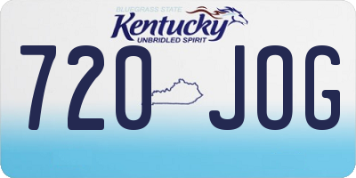 KY license plate 720JOG