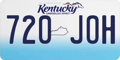 KY license plate 720JOH