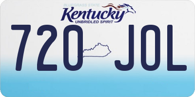KY license plate 720JOL