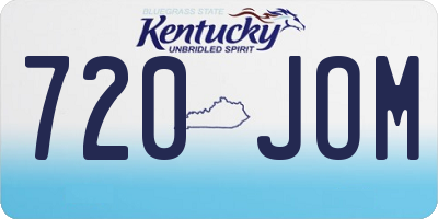 KY license plate 720JOM