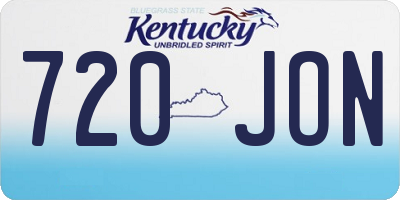 KY license plate 720JON