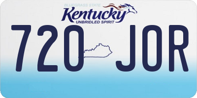 KY license plate 720JOR