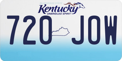 KY license plate 720JOW