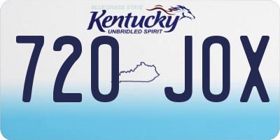 KY license plate 720JOX