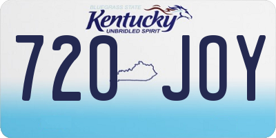 KY license plate 720JOY