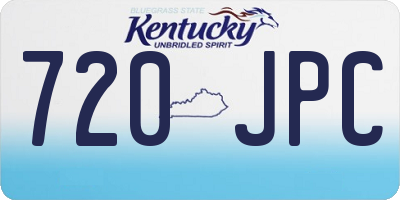 KY license plate 720JPC