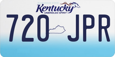 KY license plate 720JPR