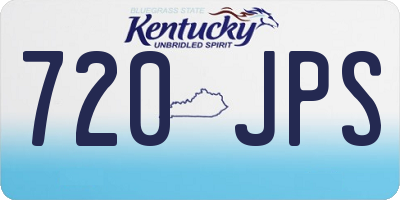 KY license plate 720JPS