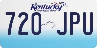 KY license plate 720JPU