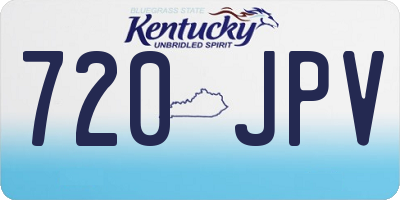 KY license plate 720JPV
