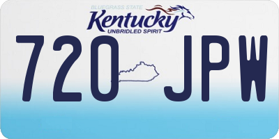 KY license plate 720JPW
