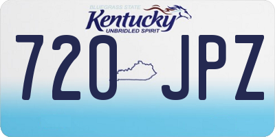 KY license plate 720JPZ