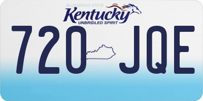 KY license plate 720JQE
