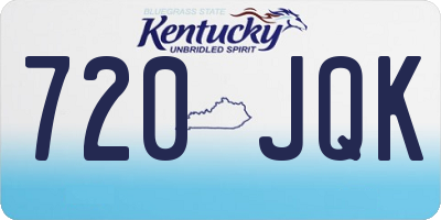 KY license plate 720JQK