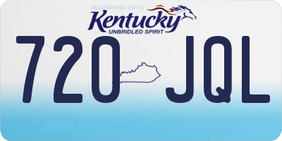 KY license plate 720JQL